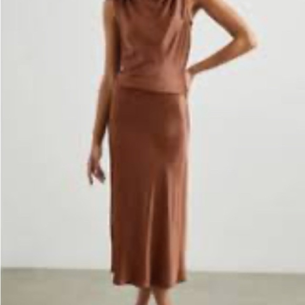Rails Tan Midi Skirt